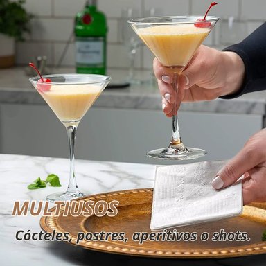 SET DE 6 COPAS MARTINI VIDRIO 100ML RESISTENTES Y VERSÁTILES - 3