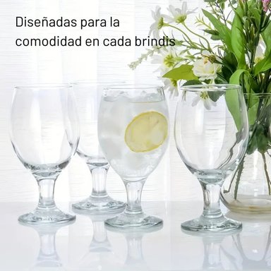 COPAS DE VINO GALLANT 250ML VIDRIO RESISTENTE 12 COPAS NADIR - 4