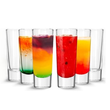 VASO SHOT VIDRIO 28ML PRÁCTICOS Y RESISTENTES FIESTA X6 UND