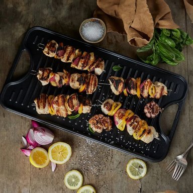 PARRILLA REVERSIBLE DE HIERRO FUNDIDO 47X25 CM - VICTORIA - 3
