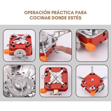 COCINA PORTÁTIL PLEGABLE A GAS PARA CAMPING - 6
