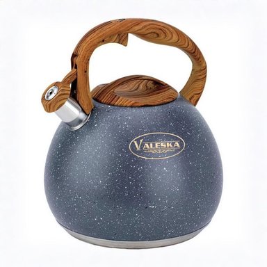 TETERA SILBADORA ACERO INOXIDABLE VALESKA ACABADO GRANITO 5L GRIS