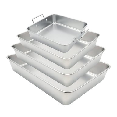 SET DE BANDEJAS X4 PARA HORNEAR ACERO INOXIDABLE