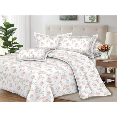 JUEGO DE SÁBANAS 100% SUAVE ALGODÓN 2PLAZAS 4 PIEZAS 2000 HILOS ENCANTO FLORAL