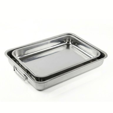 BANDEJAS DE ACERO INOXIDABLE PARA HORNO Y COCINA 2 PIEZAS