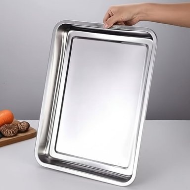 BANDEJA DE ACERO INOXIDABLE PARA HORNO Y COCINA 44CM - 4