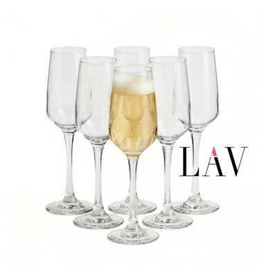 COPAS FLUTE PARA CHAMPAGNE SET X12 COPAS DE VIDRIO LAV