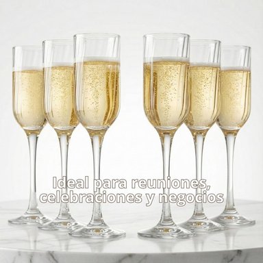 SET DE COPAS CHAMPAGNE VIDRIO NADIR FIORE X12 PZS - 3