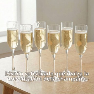 SET DE COPAS CHAMPAGNE VIDRIO NADIR FIORE X12 PZS - 4