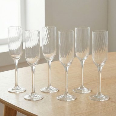 SET DE COPAS CHAMPAGNE VIDRIO NADIR FIORE X12 PZS - 5