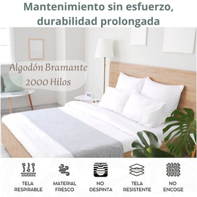 JUEGO DE SÁBANAS 100% SUAVE ALGODÓN 2PLAZAS 4 PIEZAS 2000 HILOS FLORAL ACUARELA - 4
