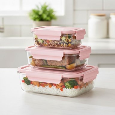 TAPERS DE VIDRIO HERMÉTICOS CON VÁLVULA - 3UND ROSA