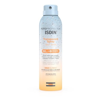 BLOQUEADOR ISDIN FOTOPROTECTOR TRANSPARENT SPRAY WET SKIN 250 ML
