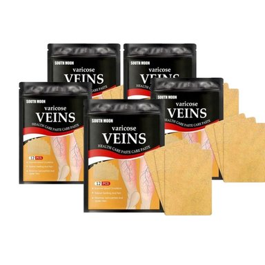 PARCHES PARA VARICES VENAS HINCHADAS 5 PAQUETES DE 12 PARCHES CADA UNO