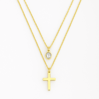 COLLAR ELEGANTE PARA DAMA MODELO CRUZ