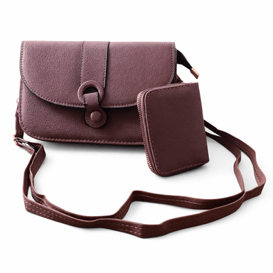 CARTERA CRUZADA CON MONEDERO MODELO SOFIA / PALO ROSA