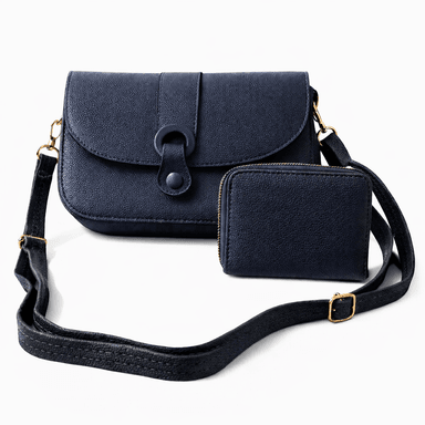 CARTERA CRUZADA CON MONEDERO MODELO SOFIA / AZUL MARINO
