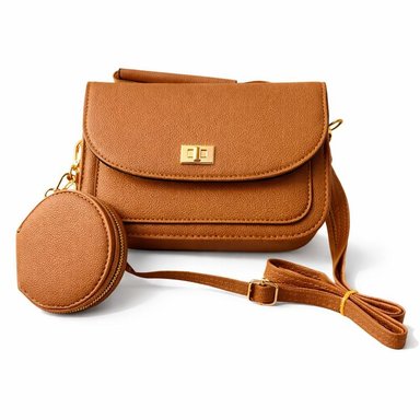 CARTERA CRUZADA CON MONEDERO MODELO LUNA / CAMEL