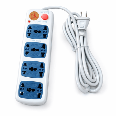 EXTENSIÓN MULTIFUNCIÓN 4 TOMAS CON INTERRUPTOR / AZUL MARINO