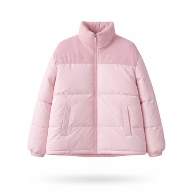 CASACA PUFFER MUJER URBAN SOFT CORDUROY PREMIUM - 1