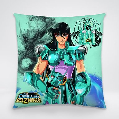 COJIN CABALLEROS DEL ZODIACO 18 BLANCO