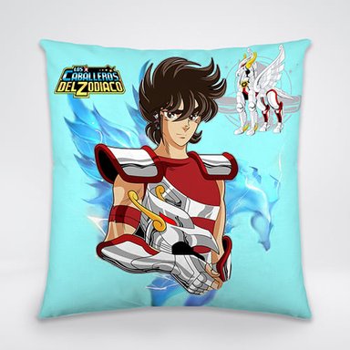 COJIN CABALLEROS DEL ZODIACO 14 BLANCO