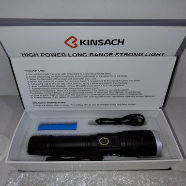 LINTERNA ZOOM KINSACH RECARGABLE CON PANTALLA LED - 6