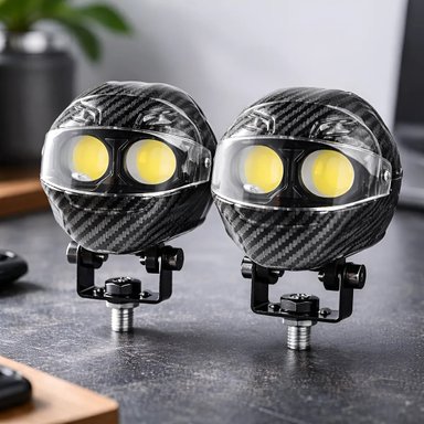 FOCO LED NEBLINERO TIPO CASCO PARA MOTO 02 PIEZAS