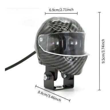 FOCO LED NEBLINERO TIPO CASCO PARA MOTO 02 PIEZAS - 8