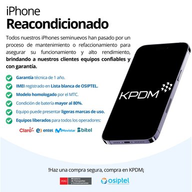 IPHONE 14 PRO 128GB MORADO OSCURO ESIM REACONDICIONADO GRADO A - 6