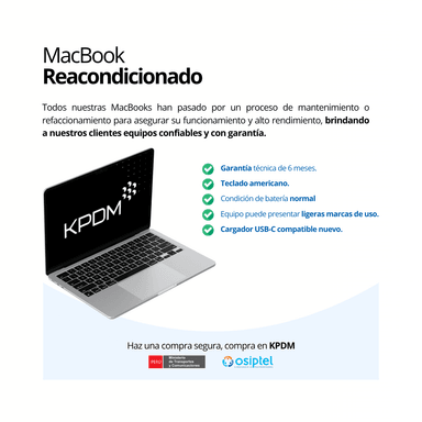 MACBOOK AIR 2020 13.3” I3 16GB RAM + 256GB SSD PLATEADO REACONDICIONADO GRADO A - 7
