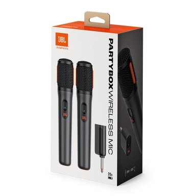 JBL MICROFONO PACK X2 INALAMBRICO 20H RECARGABLE PROFESIONAL PARTYBOX