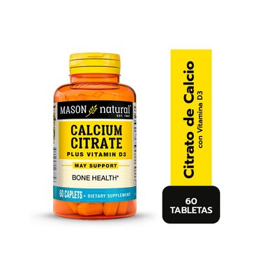 SUPLEMENTO MASON NATURAL CITRATO DE CALCIO CON VIT D3 60 TABLETAS - 1