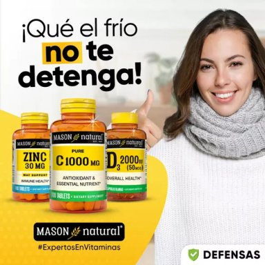 SUPLEMENTO MASON NATURAL ZINC 30MG ELEVA DEFENSAS 03 FRASCOS - 5
