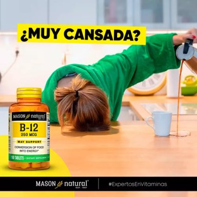 VITAMINA MASON NATURAL B12 250MCG 100 TABLETAS - 3