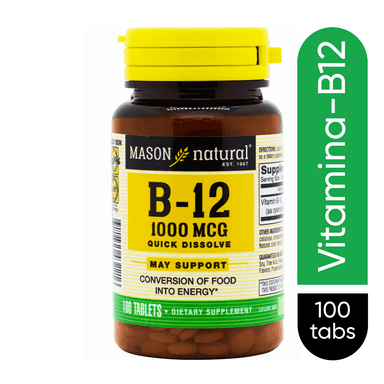 VITAMINA MASON NATURAL B12 1000MCG 100 TABLETAS - 1