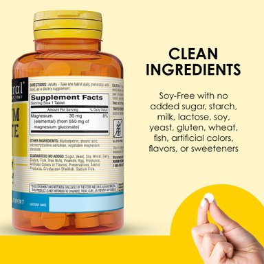 SUPLEMENTO MASON NATURAL MASON GLUCONATO DE MAGNESIO 550MG 100 TABLETAS 03 FRASCOS - 2