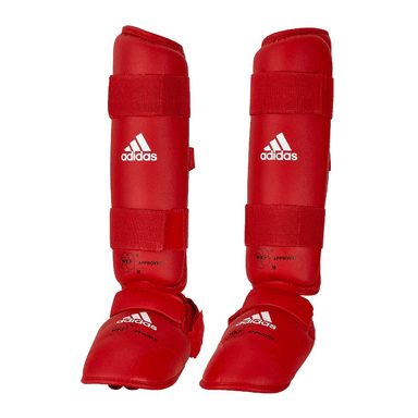 ESPINILLERA DE KARATE ADIDAS - WKF APPROVED -  RED