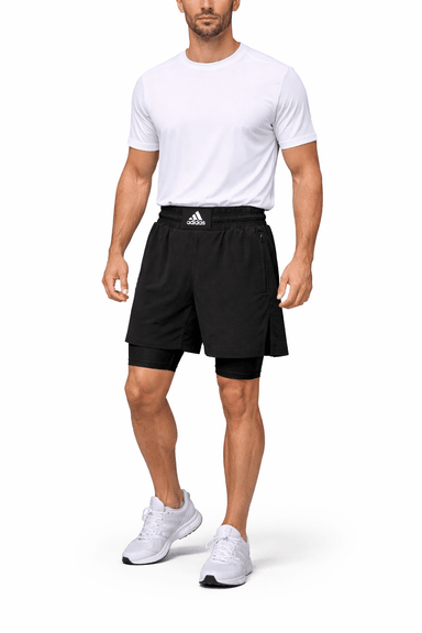 SHORT DE BOX ADIDAS CON MALLA CORTA- BOXWEAR TECH - BLACK