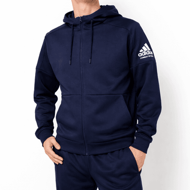 CASACA ADIDAS COMBAT SPORTS CON CAPUCHA Y CREMALLERA | COLOR AZUL