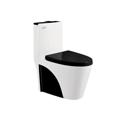 INODORO ONE PIECE BLANCO CON NEGRO IN8835N