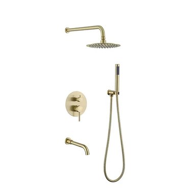 MEZCLADORA PARA DUCHA Y TINA DORADO REDONDO MT304- 010D307