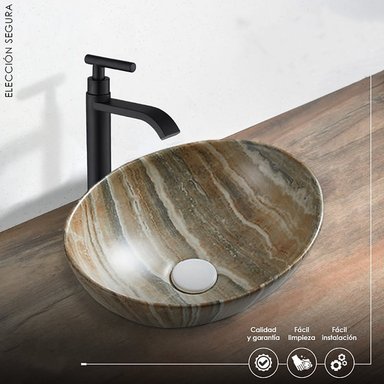 LAVABO OVALIN DE LOZA 652CD - 2
