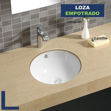 LOZA EMPOTRADO BLANCO CON REBOSE  A07 - 3