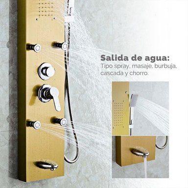 COLUMNA DE DUCHA DORADO T-034D - 4