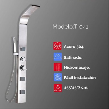 COLUMNA DE DUCHA PLATEADO T-041 - 3