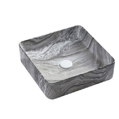 LAVABO OVALIN DE LOZA GRIS 488MG
