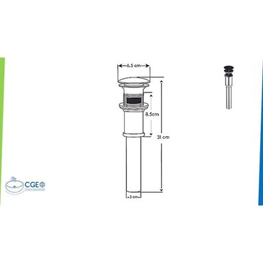 DESAGÜE DE BAÑO CROMADO 002CL30-01 - 2