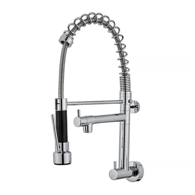 GRIFERÍA PARA COCINA RESORTE PARED CROMADO 	
F1005