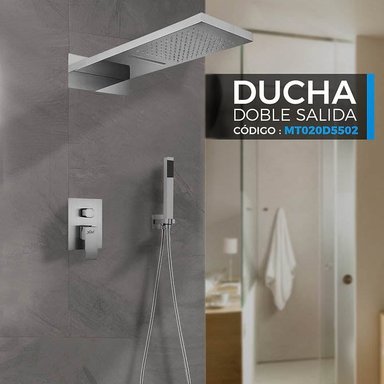 MEZCLADORA XM MT020D5502 MONOCOMANDO DUCHA SATINADO - 2